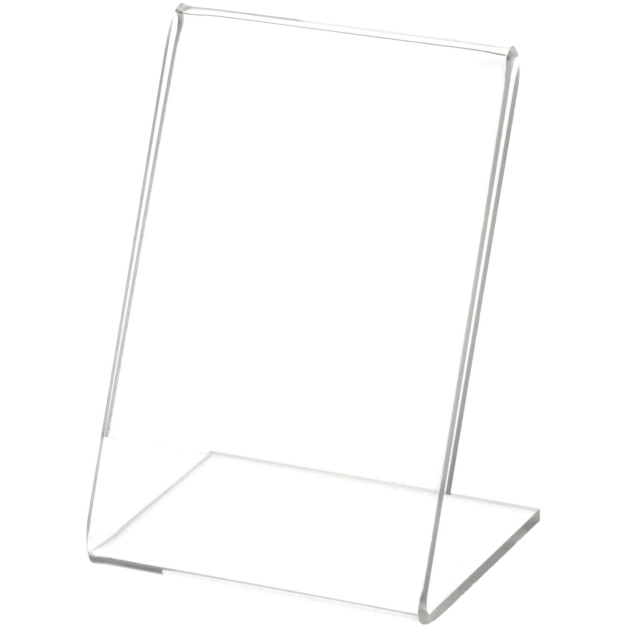 Plymor Clear Acrylic Sign Display / Literature Holder (Angled), 2.5" W x 3.5" H